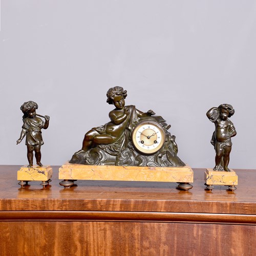 3 Piece French Clock Garniture