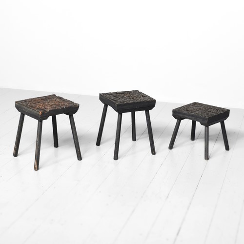 Set of 3 Printing Block Top Occasional Tables
