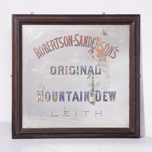 Large Victorian Pub Advertising Mirror