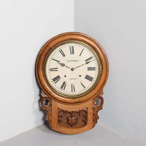 ‘Leith’ Oak Framed Wall Clock 