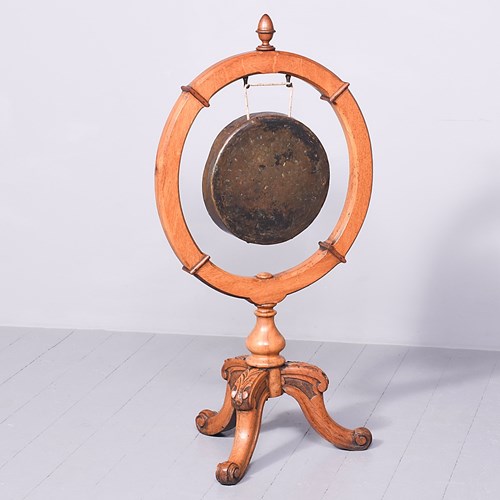 Circular Victorian Oak Dinner Gong