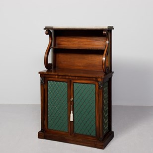 Regency Mahogany & Brass Chiffonier...