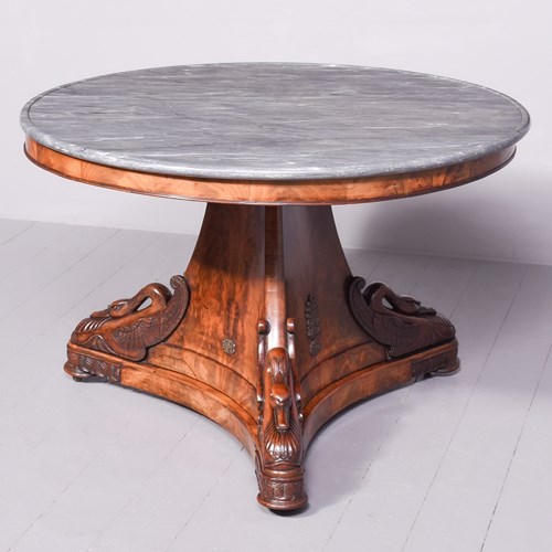 French Empire Marble Top Center Table