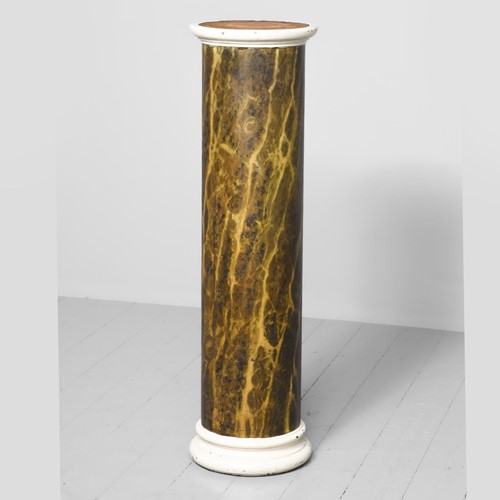 Circular Faux Marble Pedestal