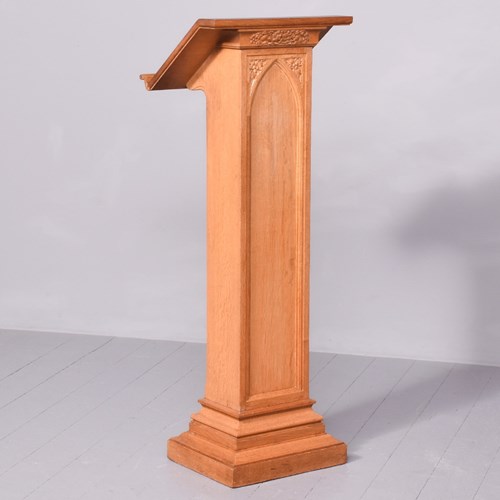 Carved Oak Lectern By Scott Morton Of Edinburgh