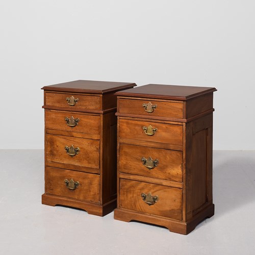 Pair Of Georgian-Style. Neat-Sized Chest Of Drawers/Bedside Lockers