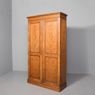 Inlaid Satinwood Two Door Wardrobe