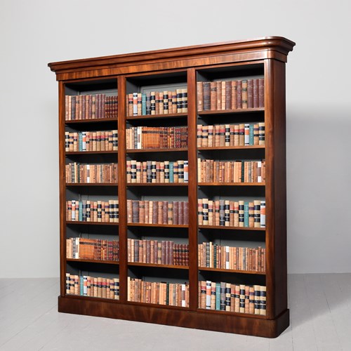 Mid-Victorian Mahogany Open Bookcase