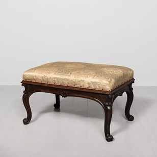 Large 19Th-Century Rosewood Stool