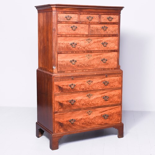 Quality George III Mahogany Tall Boy