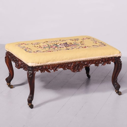 Exhibition Quality Carved Rosewood Centre Stool