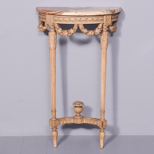 French Demi-Lune Table Of Diminutive Proportions