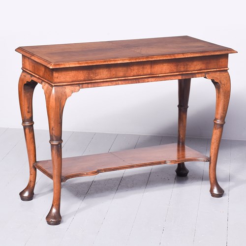 George II Style Walnut Console Or Serving Table With Attractive Mellow Colour