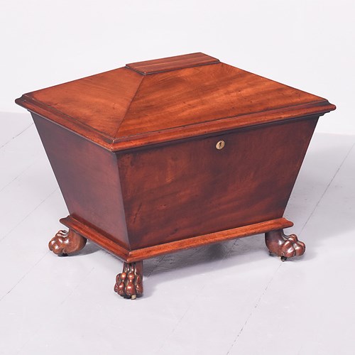    George III Mahogany Wine Cooler With Wonderful Colour And Patina