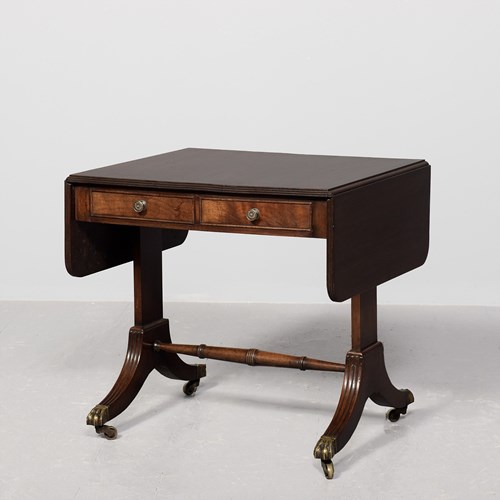Vintage, Handmade, Solid Mahogany Coffee Table In The Style Of A Georgian Sofa T