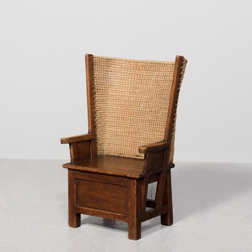 Rare, Small Child-Sized Original Pine-Framed Orkney Chair