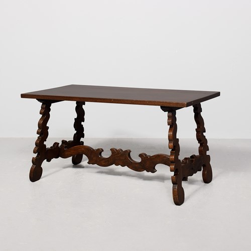 Large Spanish Style Oak Coffee Table