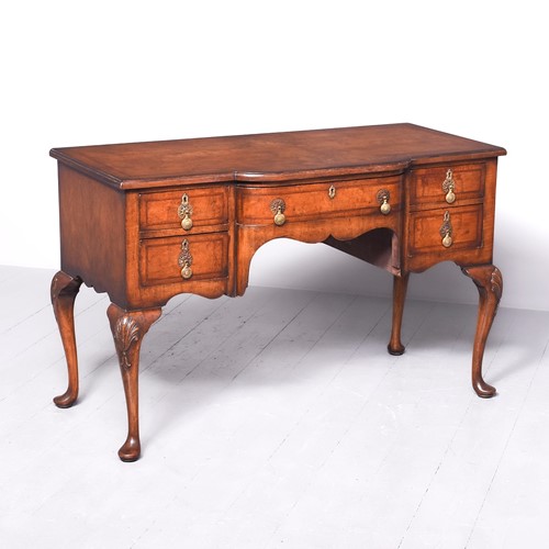 George II Style Shaped Front Walnut Side Table