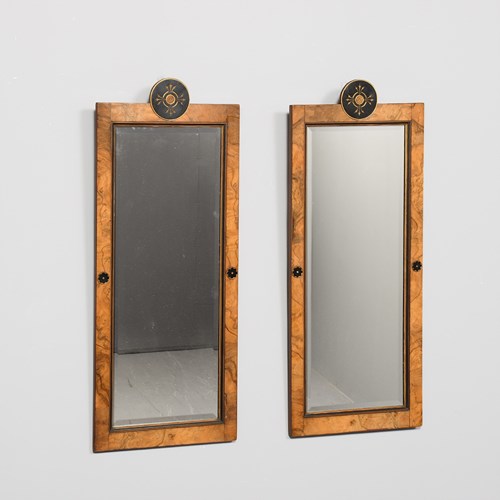 Pair Of Aesthetic Movement Walnut Mirrors