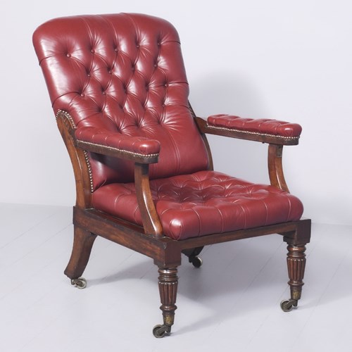 Large George IV Reclining Library Chair