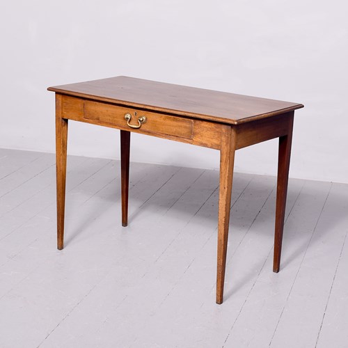 George III Mahogany Side Table With Frieze Drawer On Tapering Legs 