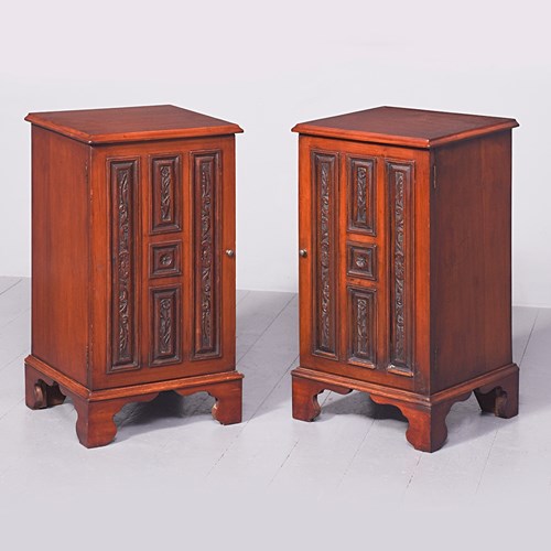 Pair Of Mahogany Bedside Pedestals