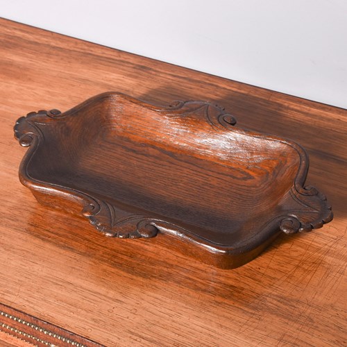 A Victorian Carved Solid Oak Bowl