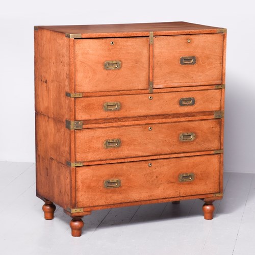 Victorian Two-Part Secretaire Military Chest
