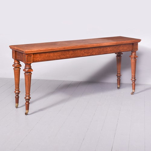 Wide William IV Pollard Oak Hall Table