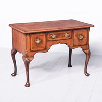 George II style burr walnut lowboy or side table