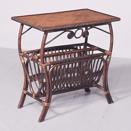 Bamboo And Rattan Occasional Table
