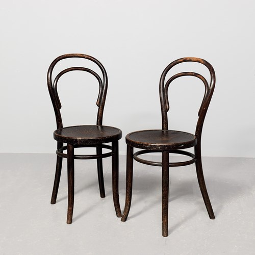 Pair Of Classic Thonet Bentwood Chairs   