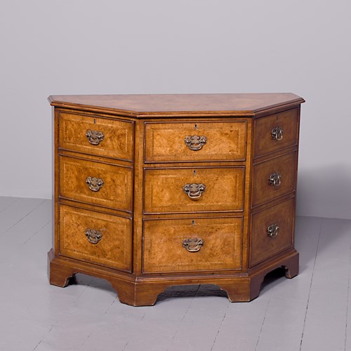 George II Style Walnut Floor Stand Cabinet