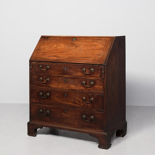 Early George III Mahogany Bureau Of Desirable Proportions