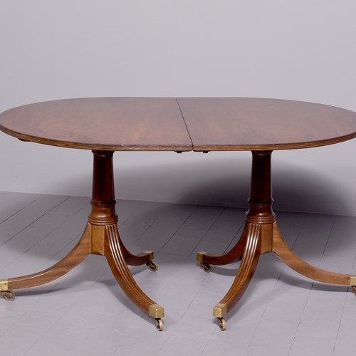 Regency Style Twin Pillar Dining Table