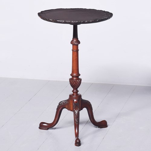 Superb Quality Georgian-Style Carved Mahogany Wine Or Occasional Table