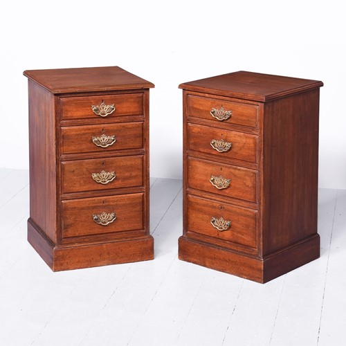  Pair of  Walnut Neat-Sized Chest of Drawers