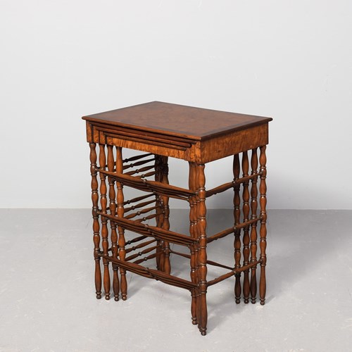 Regency Specimen Wood Nest Of 4 Tables.