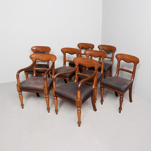 A Quality Set Of 8 Victorian Mahogany Dining Chairs