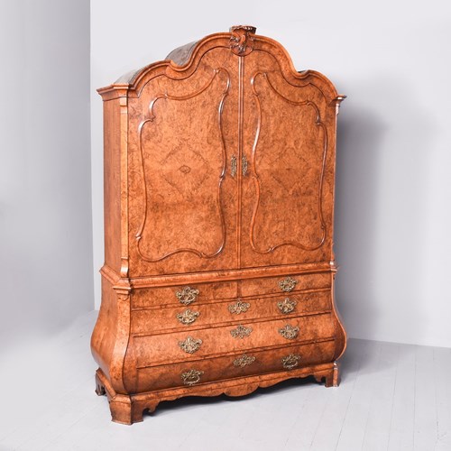 King Willem I Of The Netherlands Burr Walnut Cabinet