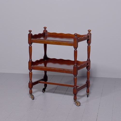Mahogany Two-Tier Trolley