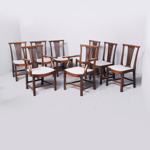 Set Of 8 Georgian Style Dining Chairs
