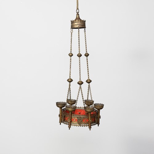 Pugin Style Brass Chandelier