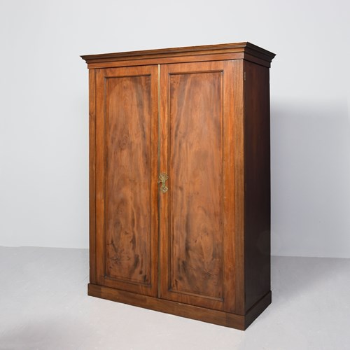 Quality, George IV Mahogany Two-Door Wardrobe.