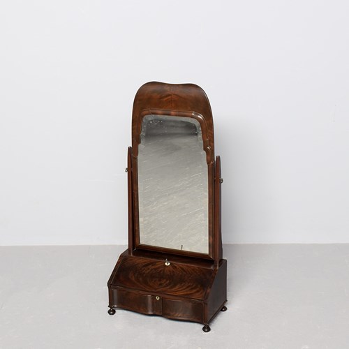 Documented Mahogany Toilet Mirror By RS Mcalpine Of Edinburgh 