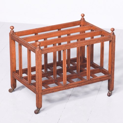 Late 19Th Century Arts & Crafts Open Mahogany Canterbury