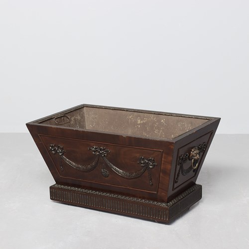 19Th-Century Large, Carved Mahogany Adam-Style (Neoclassical) Open Wine Cooler