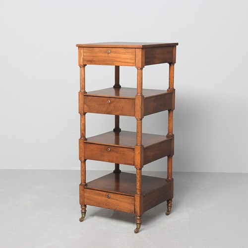 Unusual George 3Rd Four-Tier Whatnot With Drawers