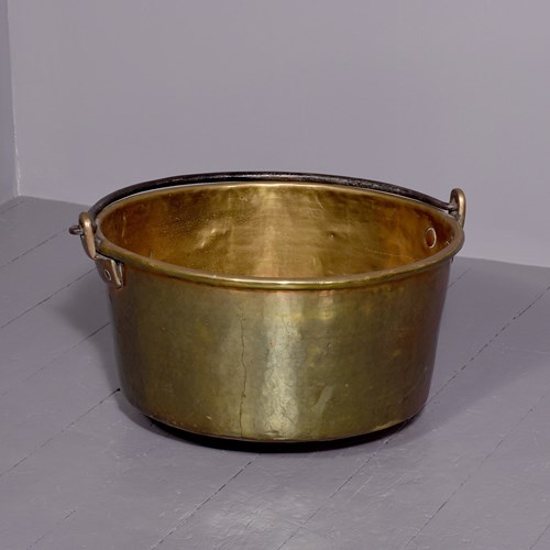 Massive Brass Jelly Pan Or Log Cauldron