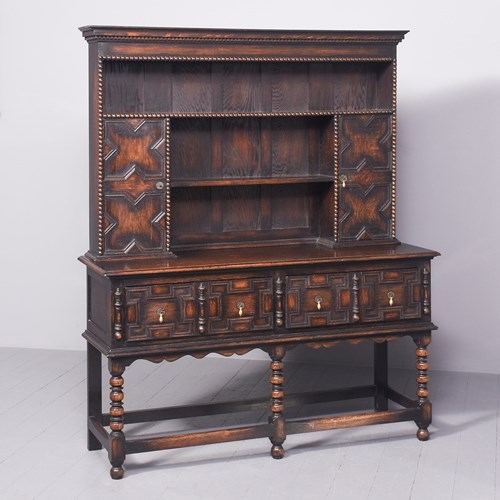 A Neat Sized Oak Jacobean Style Dresser